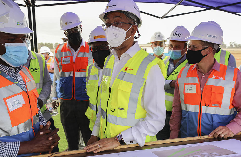 Obras do Terminal Oceânico da Barra do Dande evoluem a bom ritmo - Sonangol